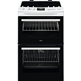 AEG CCX1530ACW 55Cm Double Oven Electric Cooker With Ceramic Hob - White