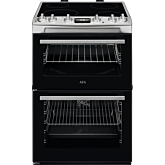 AEG CCX6530ACM 60Cm Double Oven Electric Cooker With Ceramic Hob - Stainless Steel