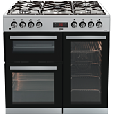 Beko KDVF90X 90Cm Dual Fuel Range Cooker - Stainless Steel