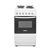 Haden HES051W 50Cm Single Oven Electric Cooker With Sealed Plate Hob - White