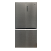 Haier HCR59F19ENMM 90.8Cm Freestanding American Fridge Freezer - Platinum Inox