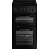 Hotpoint HTE5VCB 50Cm Twin Cavity Cooker - Black