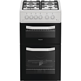 Hotpoint HTG5GCW 50Cm Gas Twin Cooker - White
