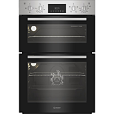 Indesit DII10DIX Built In Electric Fan Double Oven - Stainless Steel