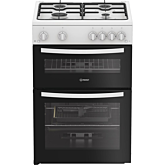 Indesit IDG6GW 60Cm Gas Double Cooker - White