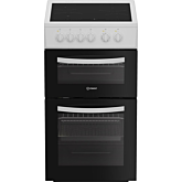 Indesit ITE5VMW Electric Twin Cooker 50Cm - 58L With Ceramic Hob
