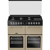 Leisure CC100F521C 100Cm Dual Fuel Range Cooker With Glass Top Lid - Cream