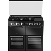Leisure CC100F521K 100Cm Dual Fuel Range Cooker With Glass Top Lid - Black