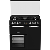 Leisure CC90F531K 90Cm Dual Fuel Range Cooker With Glass Top Lid - Black