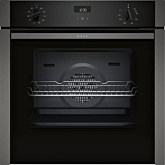 Neff B3ACE4HG0B Hide + Slide Built In Single Oven - Black With Graphite Trim