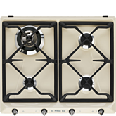 Smeg SR964PGH Retro Style 4 Ring Gas Hob - Cream