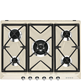 Smeg SR975PGH Retro Style 5 Ring Gas Hob - Cream