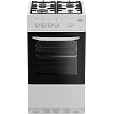 Zenith ZE501W 50Cm Single Oven Gas Cooker With Gas Hob - White 
