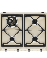 Smeg SR964PGH Retro Style 4 Ring Gas Hob - Cream