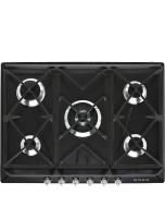Smeg SR975NGH Retro Style 5 Ring Gas Hob - Black