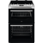 AEG CCX6530ACM 60Cm Double Oven Electric Cooker With Ceramic Hob - Stainless Steel