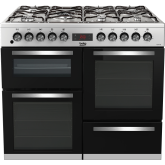 Beko KDVF100X 100Cm Dual Fuel Range Cooker - Stainless Steel