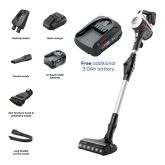 Bosch BCS712GBKIT Unlimited 7 BCS712GB Cordless Vacuum Cleaner - 80 minutes run time - White + Black