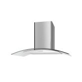 CATA UBSCG90SS 90Cm Curved Glass Unbranded Stainless Steel Hood