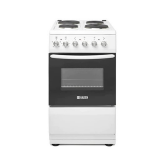 Haden HES050W 50Cm Electric Cooker With Solid Plate Hob - White