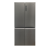 Haier HCR59F19ENMM 90.8Cm Freestanding American Fridge Freezer - Platinum Inox