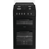 Hotpoint HDG5GCB Gas Double Cooker 50Cm - 59L / 29L With Fast Preheat