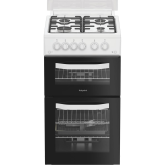 Hotpoint HDG5GCW 50Cm Gas Double Cooker - White