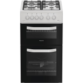 Hotpoint HTG5GCW 50Cm Gas Twin Cooker - White
