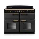 Rangemaster CLDLB110EIPSLT-AB1 Classic Deluxe 110 Induction Slate With Antique Brass Trim