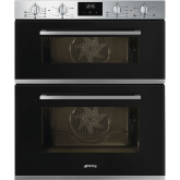 Smeg DUSF400B Cucina Built Under Double Oven - Stainless Steel