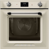 Smeg SOP6900TP Retro Style Pyrolytic Self Cleaning Single Oven - Cream