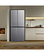 Fridgemaster MQ79395ES 79.4cm 65/35 Total No Frost American Fridge Freezer - Silver