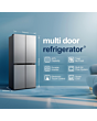 Fridgemaster MQ79395ES 79.4cm 65/35 Total No Frost American Fridge Freezer - Silver