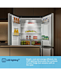 Fridgemaster MQ79395ES 79.4cm 65/35 Total No Frost American Fridge Freezer - Silver