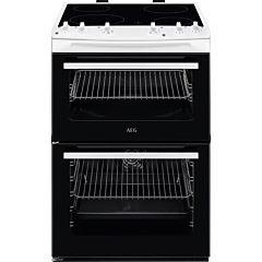 AEG CCX6501ACW Double Oven With Ceramic Top - White