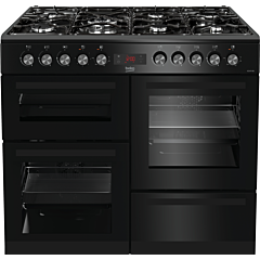 Beko KDVF100K 100Cm Dual Fuel Cooker - Black