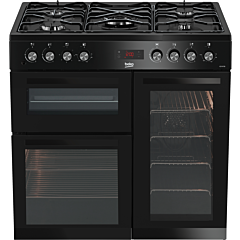 Beko KDVF90K 90Cm Dual Fuel Range Cooker - Black