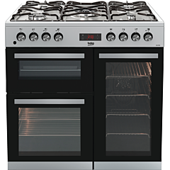 Beko KDVF90X 90Cm Dual Fuel Range Cooker - Stainless Steel