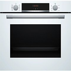 Bosch HQA534BW3B Series 4 Built-In Oven With Added Steam Function - White