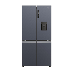 Haier HCR5919EHMB 90Cm Freestanding American Fridge Freezer - Brushed Black
