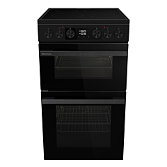 Hisense HDCEC5C10B 50cm Double Oven Electric Cooker with Ceramic Hob - Black