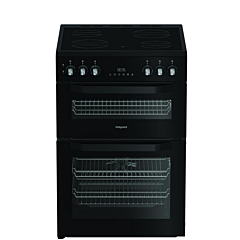 Hotpoint HDE6VDC2B1 60Cm Double Oven Electric Cooker With Ceramic Hob - Black