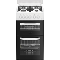Hotpoint HDG5GCW 50Cm Gas Double Cooker - White