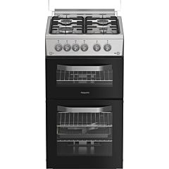 Hotpoint HDG5GCX 50cm Gas Double Cooker - Stainless Steel