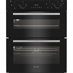 Indesit DUI10DB Built Under Electric Fan Double Oven - Black