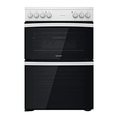 Indesit ID67V9KMWUK 60cm Double Cooker - White
