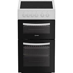 Indesit ITE5VMW Electric Twin Cooker 50Cm - 58L With Ceramic Hob
