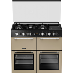 Leisure CC100F521C 100Cm Dual Fuel Range Cooker With Glass Top Lid - Cream