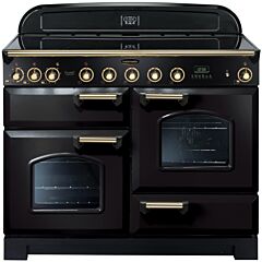 Rangemaster CDL110EIBL/B Rangemaster Classic Deluxe 110 Electric Induction - With Brass Trim