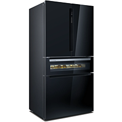 Siemens KF96RSBEA Iq700 French Door Bottom Glass 183 X 90.5 Cm - Black